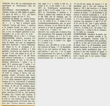 Lavori a maglia: Pullover giallo traforato Lavori a maglia: Pullover giallo traforato