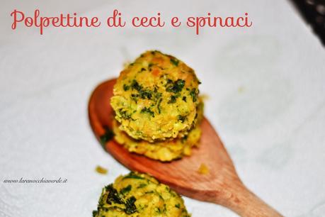 Polpettine di ceci e spinaci