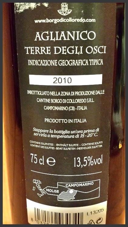 Terre Degli Osci I.G.T. 2010 Aglianico  - Borgo di Colloredo