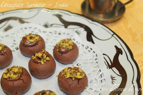 Chocolate Sandesh -  tartufi al cacao con chenna  (India)