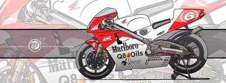 Motorcycle Art - Honda NSR 500 1998 by Evan DeCiren