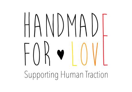 logo Handmade for love supporting Human Traction