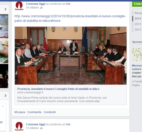 Bavaglio a Cremonaoggi: cancellate notizie e commenti dal 30 al 13 ottobre cremonaoggi cancellati i commenti