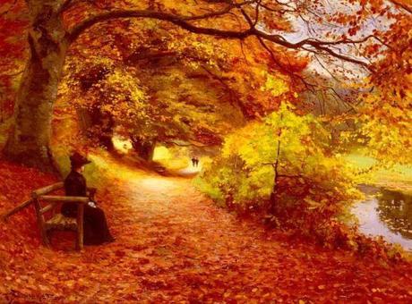 Hans Anderson Brendekilde A Wooded Path In Autumn