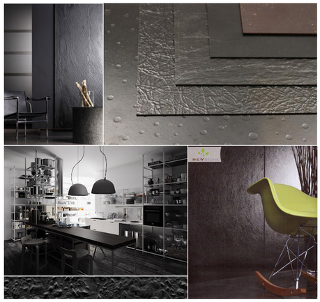 Interni green: re-y-stone e paper-stone