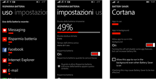 Alcune immagini di Risparmia Batteria