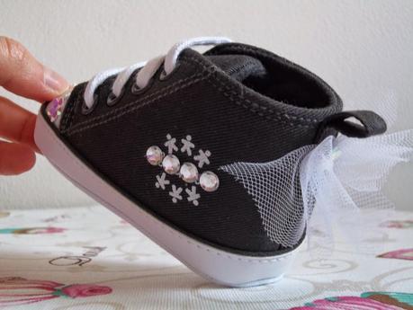 SCARPE PER NEONATO DECORATE A MANO