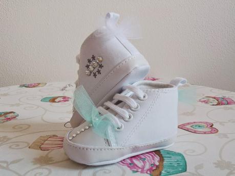 SCARPE PER NEONATO DECORATE A MANO