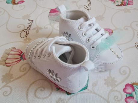 SCARPE PER NEONATO DECORATE A MANO