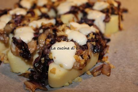 Gnocchi: Gnocchi di semolino con radicchio, mozzarella e noci