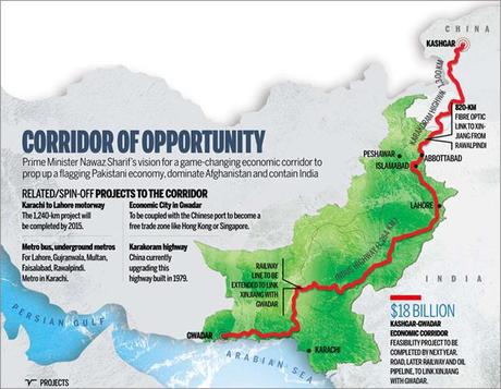 Corridoio economico sino-pakistano - Fonte: Pakistan-China Institute