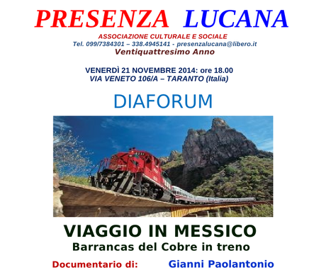 VIAGGIO IN MESSICO:  barrancas del cobre in treno. Documentario di Gianni Paolantonio