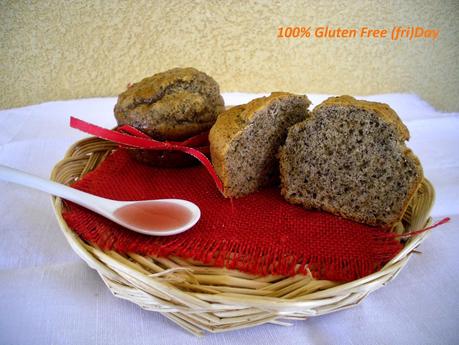 MUFFINS con Grano saraceno e gelatina alla Melagrana e zenzero per il 100% Gluten Free (fri)Day