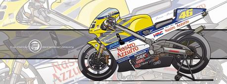 Motorcycle Art - Honda NSR 500 2000 by Evan DeCiren