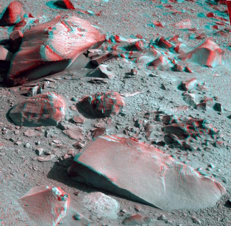 Opportunity Panoramic Camera Sol 3793 - Hoover anaglyph