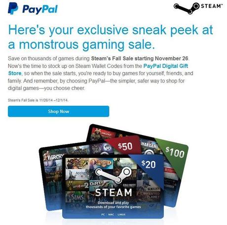 Scaldate le carte di credito, i saldi di Steam partono il 26 novembre