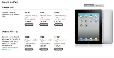 iPad scende a 379 €