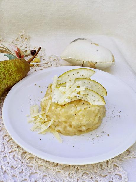 Risotto alla birra, pere e Parmigiano