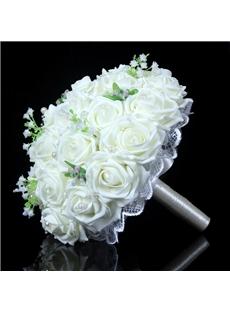 Best Lace Pearl White Rose  Starry Sky Wedding Bouquet 