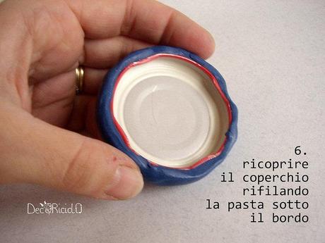 Lanterna riciclosa, con vetro di recupero e pasta modellabile 8. coperchio