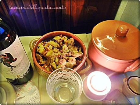 Faraona con pancetta di Cinta Senese e patate dolci / Guinea fowl with tuscan bacon of Cinta Senese and sweet potatoes