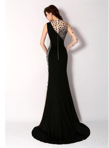 dressv.com SUPPLIES Amazing One-Shoulder Long Sleeve Beading Jewel Long Evening Dress Evening Dresses 2015 (2)