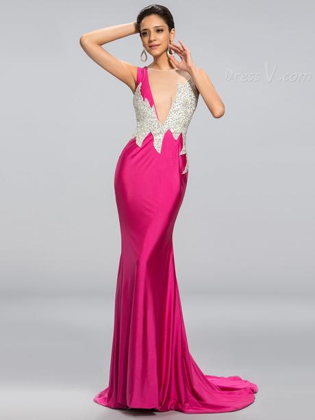 dressv.com SUPPLIES Alluring Sexy See-through Sheer V Neck Mermaid Long Evening Dress  Evening Dresses 2015