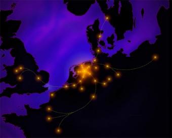 LOFAR (Low Frequency Array) è una rete di radiotelescopi centrata in Olanda e diffusa in altri paesi europei