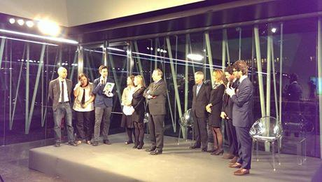 Foto: Il team di TENSIVE sul palco: sono loro i vincitori del PREMIO MARZOTTO 2014. Si aggiudicano i 300mila euro del premio e il percorso di incubazione con la Fondazione CUOA. Complimenti a loro e a tutti i finalisti!