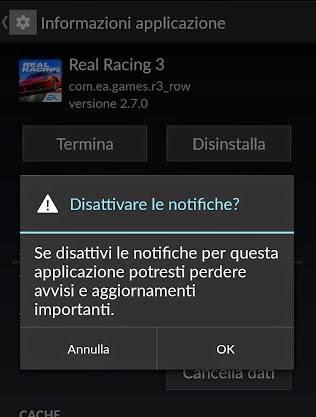 [Guida] Come disattivare le notifiche di Real Racing 3 su Android