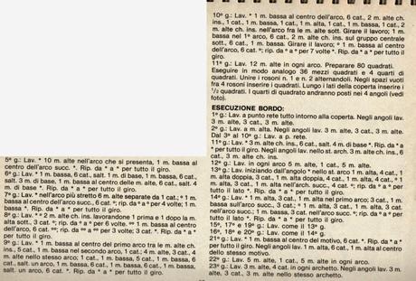 Lavori con l'uncinetto: Copriletto con intarsi ricamati Lavori con l'uncinetto: Copriletto con intarsi ricamati