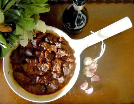 Gulash di manzo alla birra scura or Beef stew with dark beer