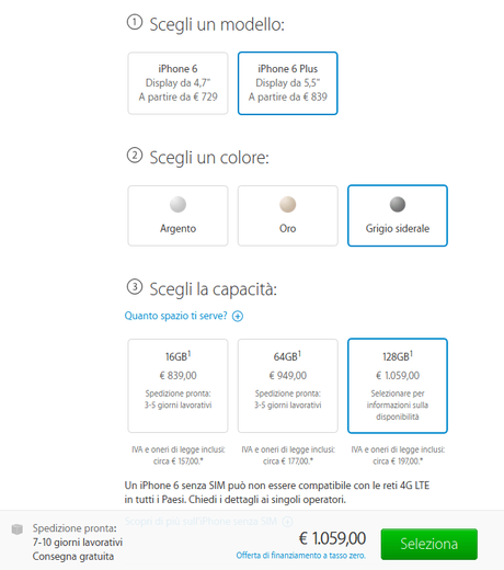 iPhone 6 & 6 Plus – I Tempi di spedizioni diminuiscono ancora! iPhone 6 & 6 Plus – I Tempi di spedizioni diminuiscono ancora!