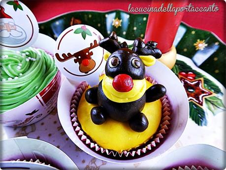 Cupcakes di Natale all'arancia e cardamomo con gelatina di mosto primitivo / Christmas cupcakes with orange and cardamom with jelly juice primitive