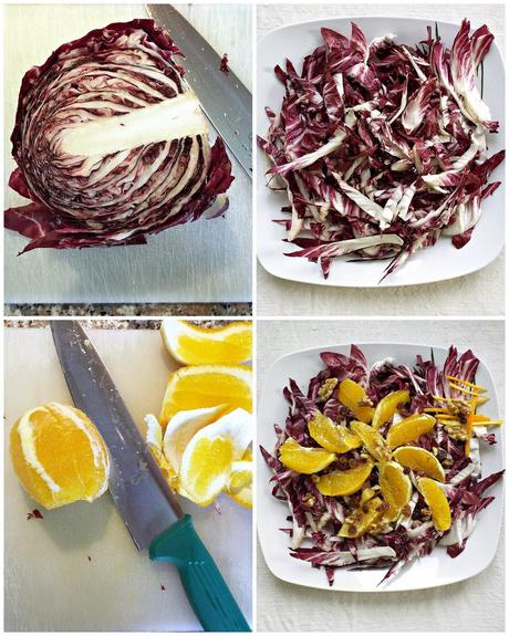 Insalata agrodolce con radicchio, arance e noci