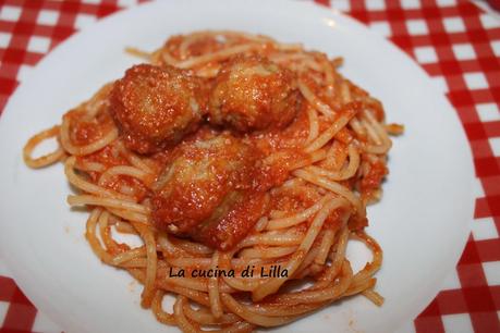 Primi: Spaghetti con polpette