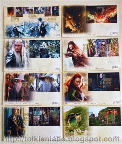 Set di 8 Buste First Day, “The Hobbit. The Battle of Five Armies”, New Zealand Post 2014