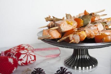 Spiedini di salmone Spiedini di salmone