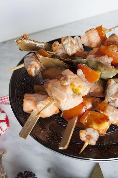 Spiedini di salmone Spiedini di salmone