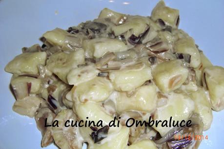 Gnocchi con radicchio di Treviso, marroni caramellati e stracchino