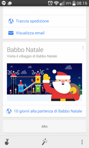 Google Now Babbo Natale