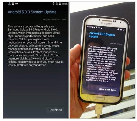 Android 5.0 Lollipop su Samsung Galaxy S4 Google Play Edition rilasciato ufficialmente