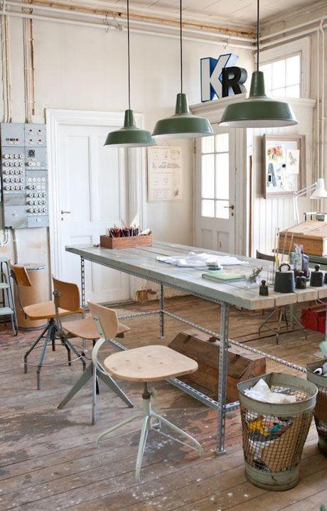 Workspace Inspirations: uno studio Industrial Chic.
