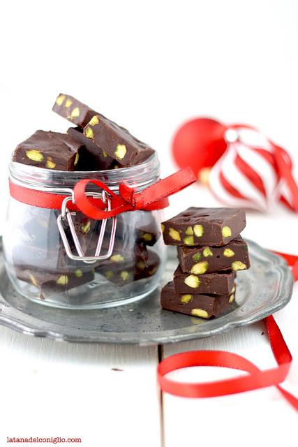 fudge al cioccolato fondente e pistacchi7