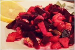 Insalata di arance e barbabietole dent