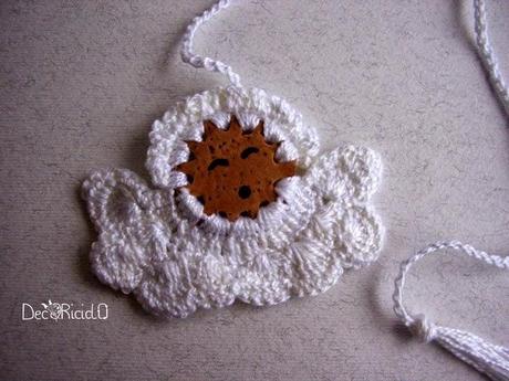 Angioletto di sughero e cotone: segnalibro e segnaposto Angioletto di sughero e cotone: segnalibro e segnaposto