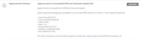 Apple aggiorna Raw per OS X