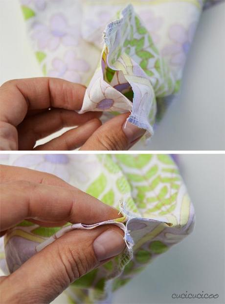 Tutorial: How to Sew Boxed Corners in two different ways! Part of the Learn to Machine Sew series on www.cucicucicoo.com!