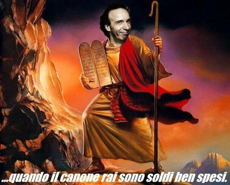 Benigni, 10 Comandamenti più uno: La Rai senza spot!