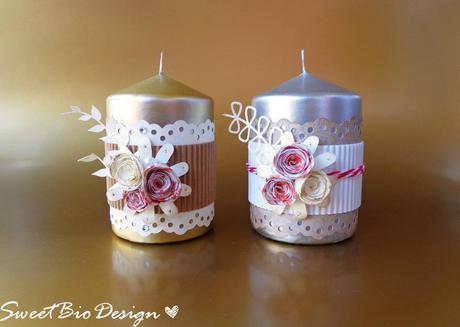 IDEA REGALO: Candele Decorate - Gift idea: decorated candles